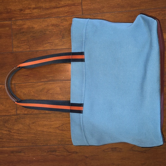 Coach Tote Bag 38 In Colorblock - Indigo Blue - Picture 2 of 13